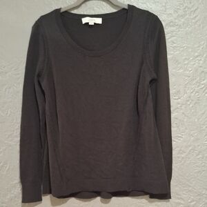 LOFT Wome's Charcoal Long Sleeve Sweatshirt Size S